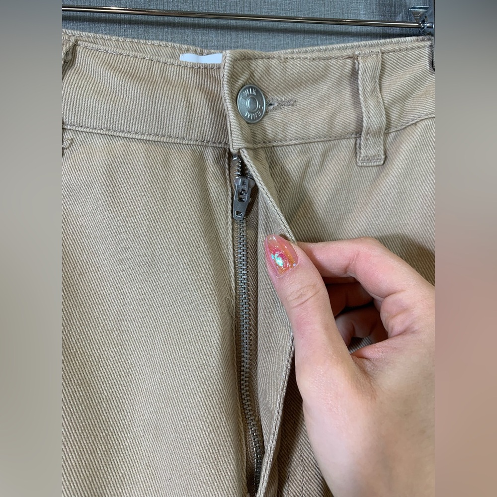 Twik Beige Cropped Carpenter Pants - Picture 4 of 9